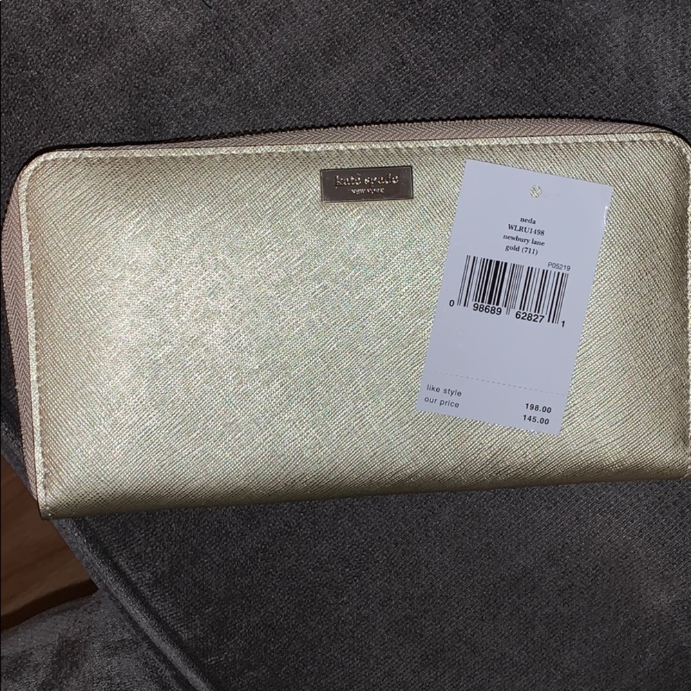 Gold Kate Spade wallet